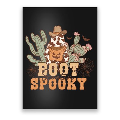 Retro Boot Scootin Spooky Western Halloween Retro Fall Halloween Gift Poster