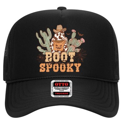 Retro Boot Scootin Spooky Western Halloween Retro Fall Halloween Gift Trucker Hat