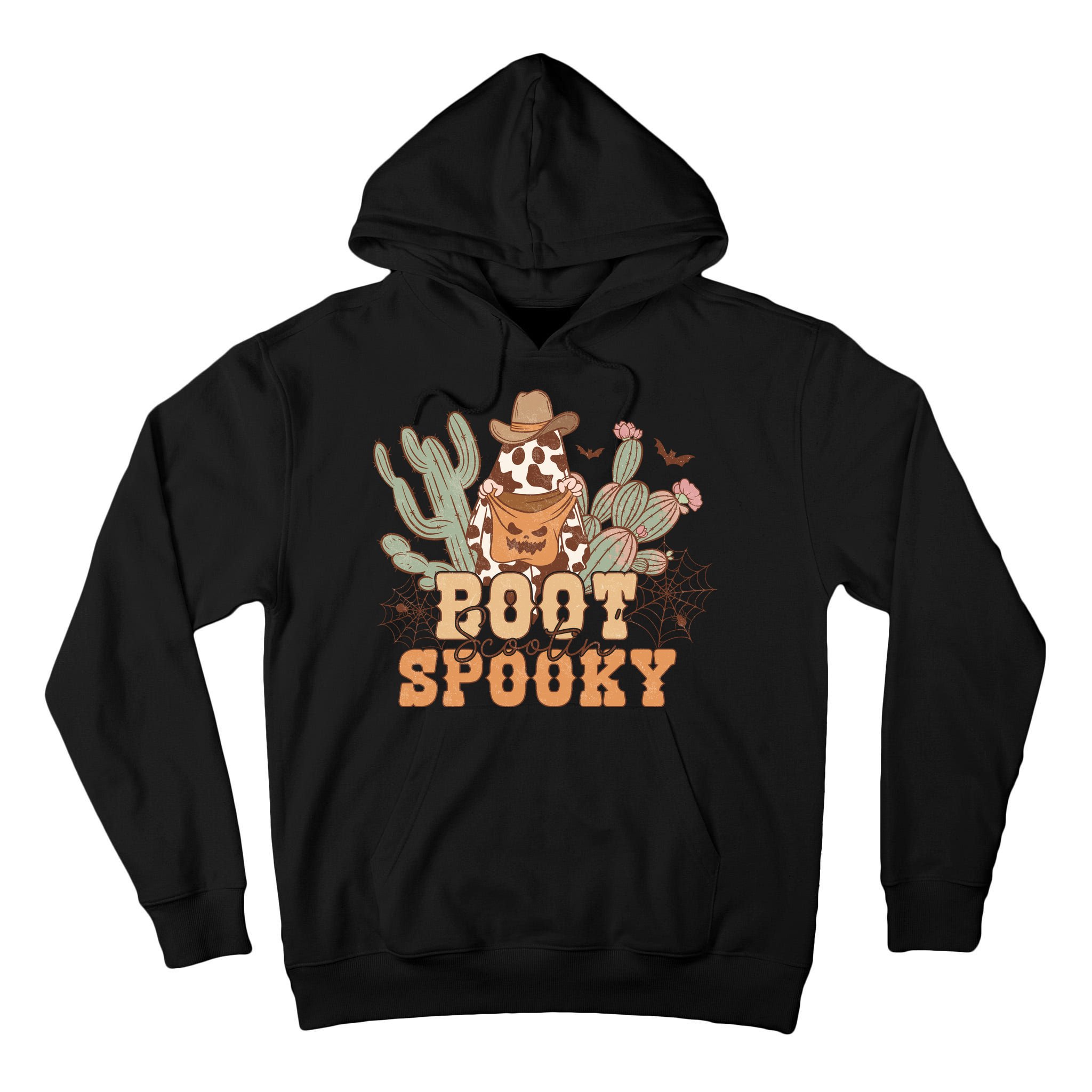 Retro Boot Scootin Spooky Western Halloween Retro Fall Halloween Gift Tall Hoodie