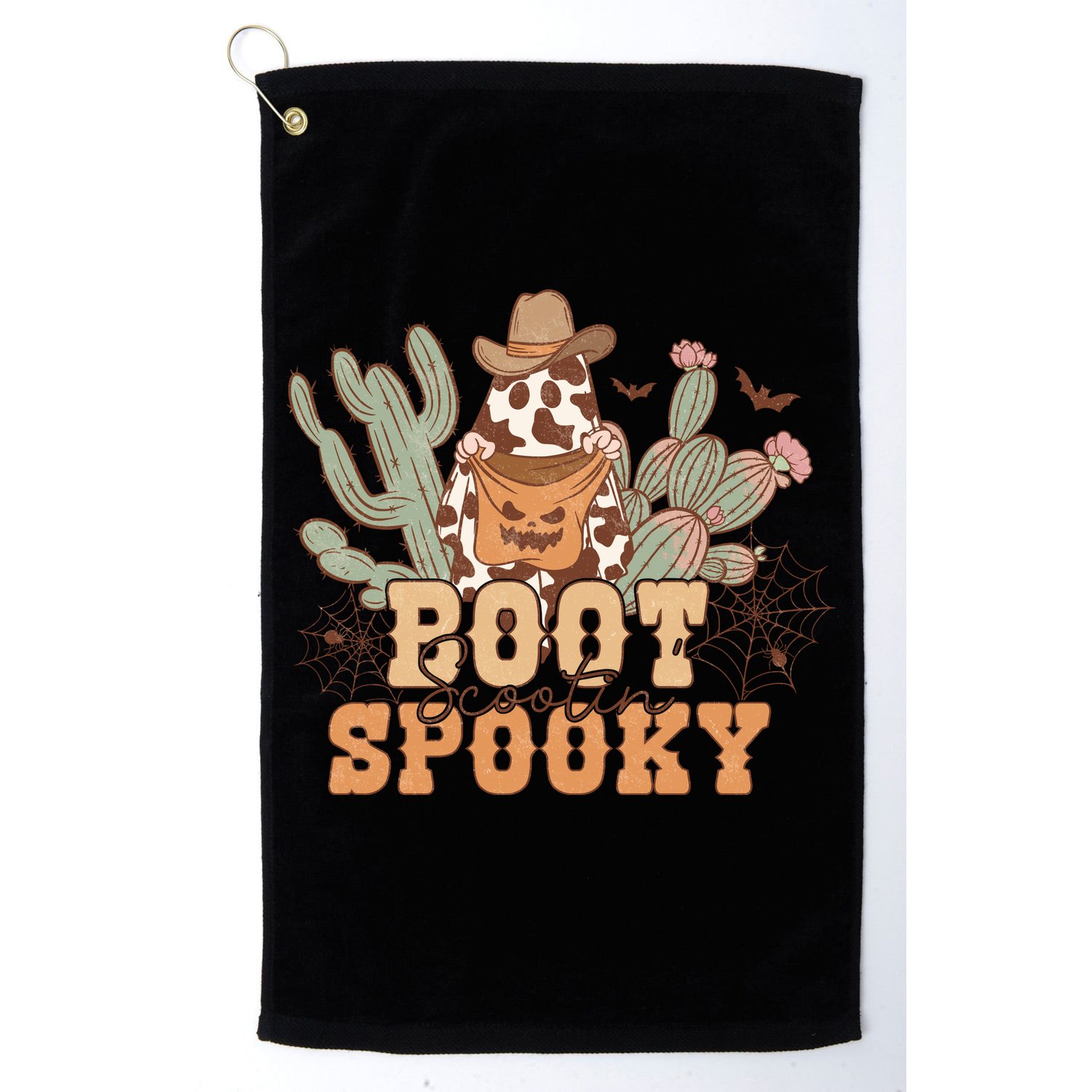 Retro Boot Scootin Spooky Western Halloween Retro Fall Halloween Gift Golf Towel