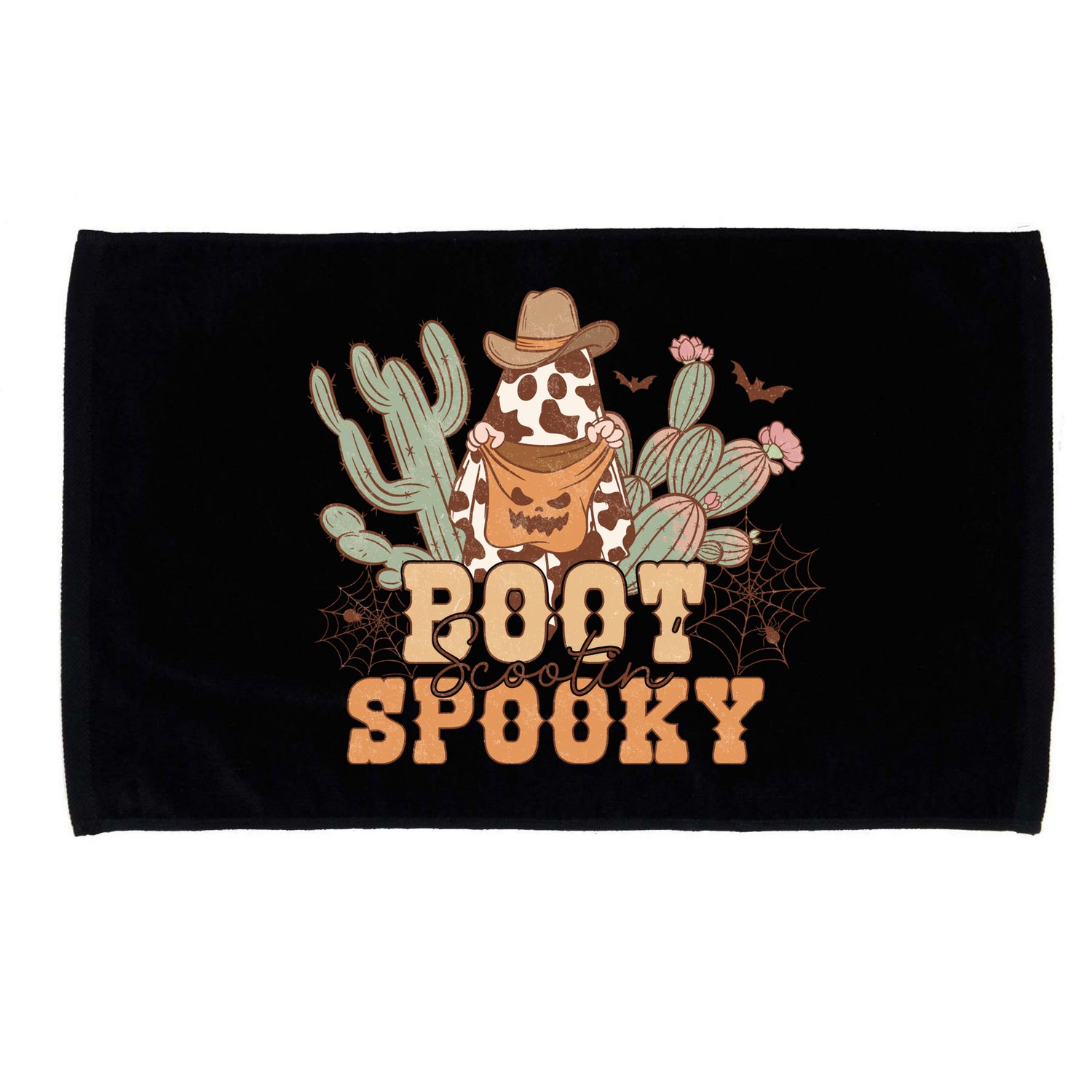 Retro Boot Scootin Spooky Western Halloween Retro Fall Halloween Gift Microfiber Hand Towel