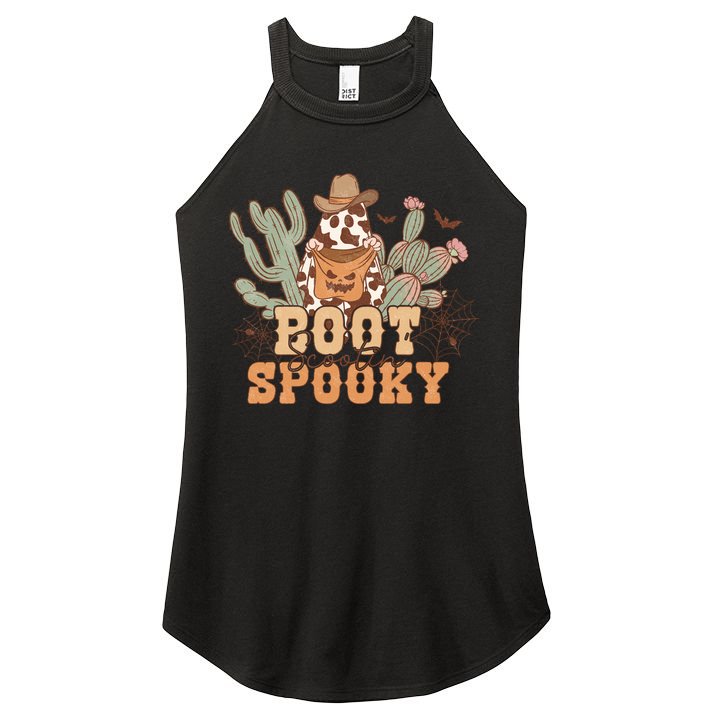Retro Boot Scootin Spooky Western Halloween Retro Fall Halloween Gift Women's Perfect Tri Rocker Tank