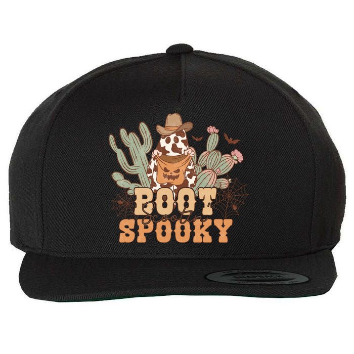 Retro Boot Scootin Spooky Western Halloween Retro Fall Halloween Gift Wool Snapback Cap