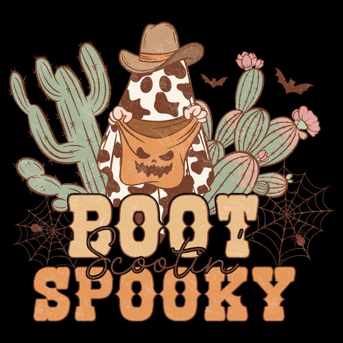 Retro Boot Scootin Spooky Western Halloween Retro Fall Halloween Gift Wool Snapback Cap