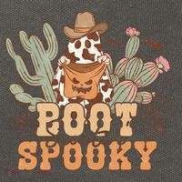 Retro Boot Scootin Spooky Western Halloween Retro Fall Halloween Gift Cotton Canvas Backpack