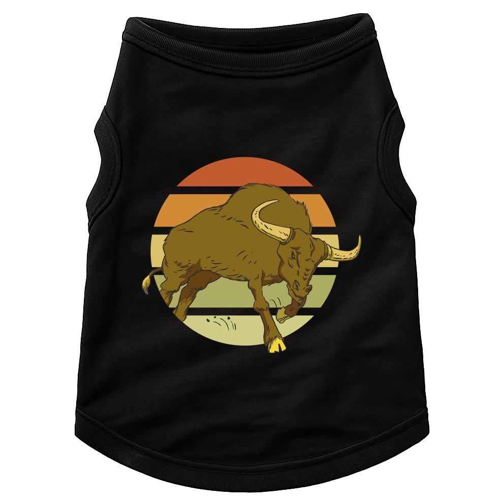 Retro Bull Sunset Doggie Tank