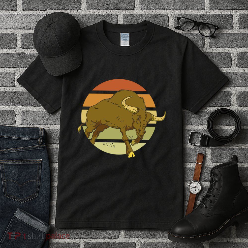 Retro Bull Sunset Tall T-Shirt
