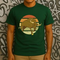 Retro Bull Sunset T-Shirt
