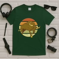 Retro Bull Sunset T-Shirt