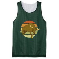 Retro Bull Sunset Mesh Reversible Basketball Jersey Tank