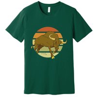 Retro Bull Sunset Premium T-Shirt