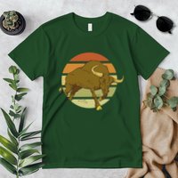 Retro Bull Sunset Premium T-Shirt
