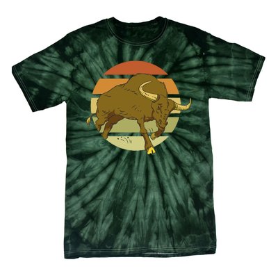 Retro Bull Sunset Tie-Dye T-Shirt