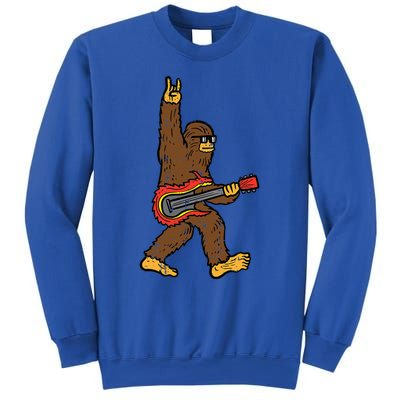 Rocker Bigfoot Sasquatch Guitar Rocknroll Rock  Sweatshirt