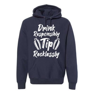 Retro Bartending Saying Mixologist Barkeeper & Bartender Premium Hoodie