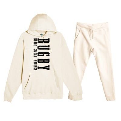 Rugby Blood Sweat Bruises Premium Hooded Sweatsuit Set