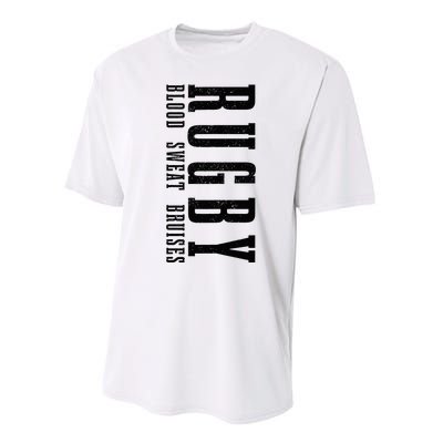 Rugby Blood Sweat Bruises Performance Sprint T-Shirt