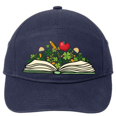 Reading Book St Patricks Day Reader Bookish Bibliophile Funny Gift 7-Panel Snapback Hat