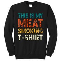 Retro Bbq Smoker Vintage Us Flag This Is My Meat Smoking Sweatshirt