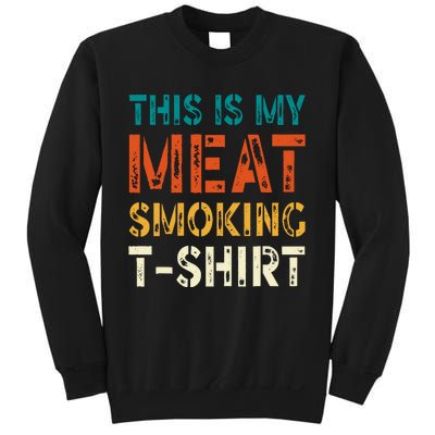 Retro Bbq Smoker Vintage Us Flag This Is My Meat Smoking Sweatshirt