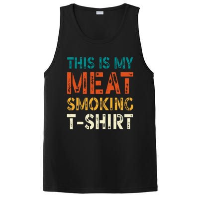 Retro Bbq Smoker Vintage Us Flag This Is My Meat Smoking PosiCharge Competitor Tank