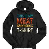 Retro Bbq Smoker Vintage Us Flag This Is My Meat Smoking Tie Dye Hoodie