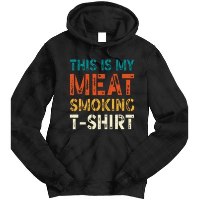 Retro Bbq Smoker Vintage Us Flag This Is My Meat Smoking Tie Dye Hoodie