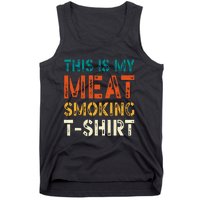 Retro Bbq Smoker Vintage Us Flag This Is My Meat Smoking Tank Top