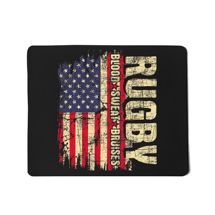 Rugby Blood Sweat Bruises  Rugby Player Coach Dad Mom Mousepad