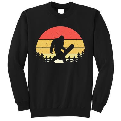 Retro Bigfoot Snowboard Shirt Sasquatch Snowboarding Lovers Sweatshirt