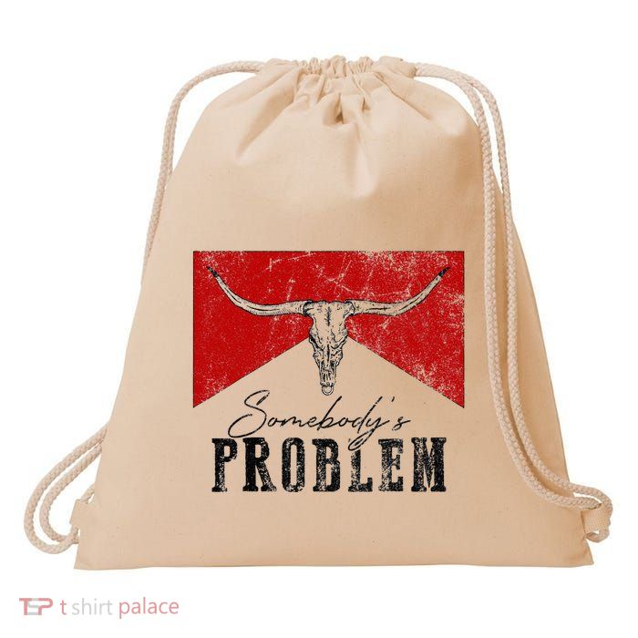 Rustic Bull Skull Country Lifestyle Unique Design Drawstring Bag