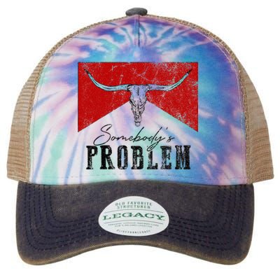 Rustic Bull Skull Country Lifestyle Unique Design Legacy Tie Dye Trucker Hat