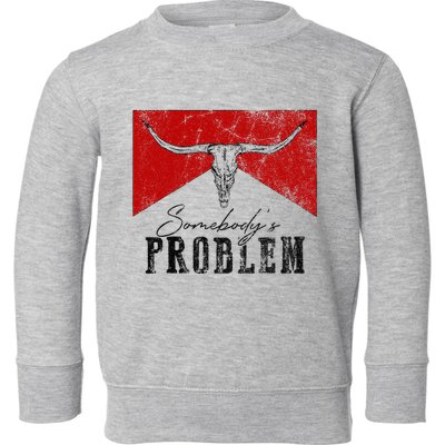 Rustic Bull Skull Country Lifestyle Unique Design Toddler Sweatshirt