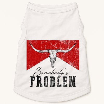 Rustic Bull Skull Country Lifestyle Unique Design Doggie Tank