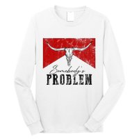 Rustic Bull Skull Country Lifestyle Unique Design Long Sleeve Shirt