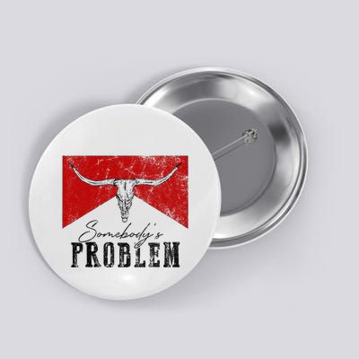 Rustic Bull Skull Country Lifestyle Unique Design Button