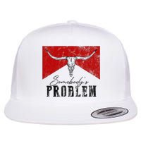 Rustic Bull Skull Country Lifestyle Unique Design Flat Bill Trucker Hat