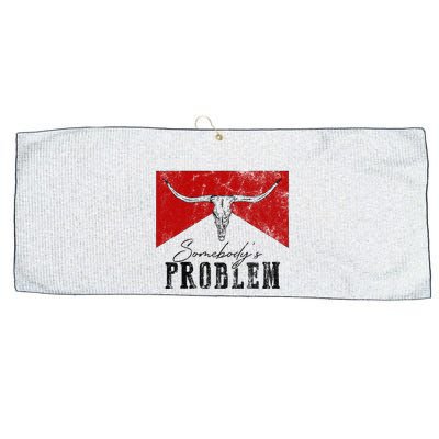 Rustic Bull Skull Country Lifestyle Unique Design Large Microfiber Waffle Golf Towel