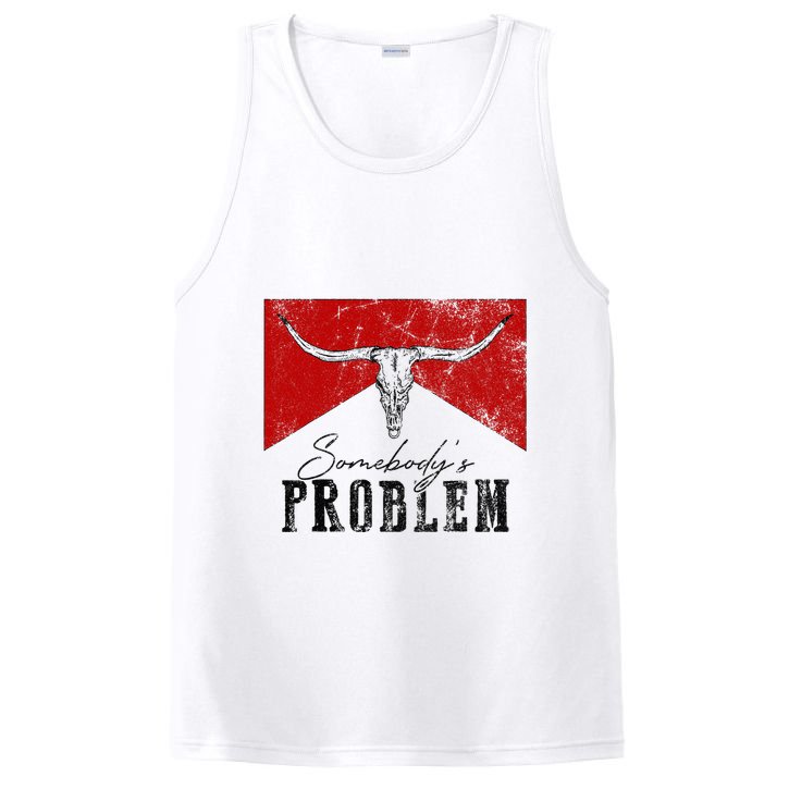 Rustic Bull Skull Country Lifestyle Unique Design PosiCharge Competitor Tank