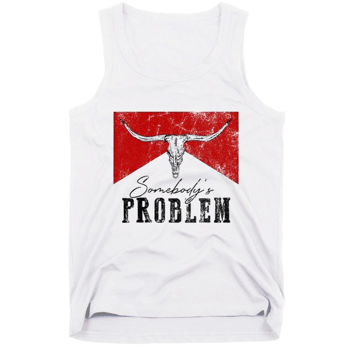 Rustic Bull Skull Country Lifestyle Unique Design Tank Top