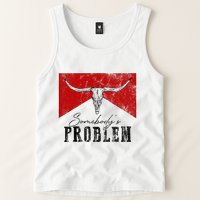 Rustic Bull Skull Country Lifestyle Unique Design Tank Top