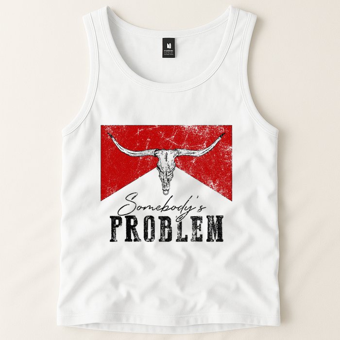 Rustic Bull Skull Country Lifestyle Unique Design Tank Top