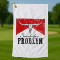 Rustic Bull Skull Country Lifestyle Unique Design Golf Towel