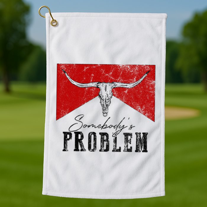 Rustic Bull Skull Country Lifestyle Unique Design Golf Towel
