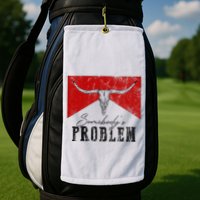 Rustic Bull Skull Country Lifestyle Unique Design Golf Towel
