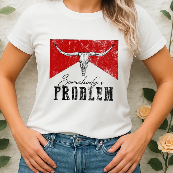 Rustic Bull Skull Country Lifestyle Unique Design Womens T-Shirt