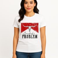 Rustic Bull Skull Country Lifestyle Unique Design Womens T-Shirt