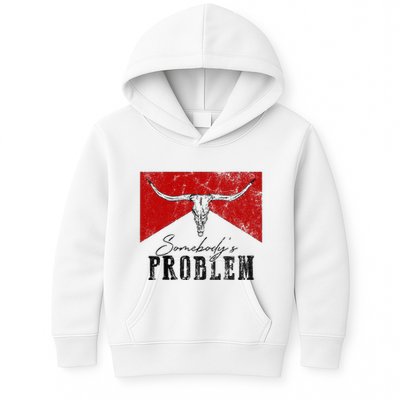 Rustic Bull Skull Country Lifestyle Unique Design Kids Hoodie