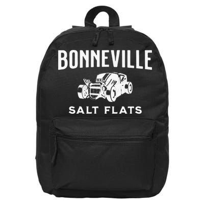 Retro Bonneville Salt Flats Utah International Speedway 16 in Basic Backpack