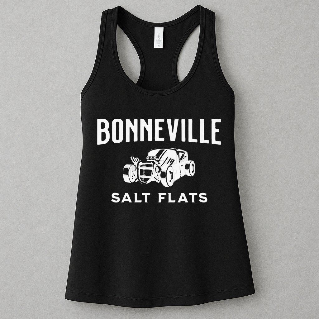 Retro Bonneville Salt Flats Utah International Speedway Womens Tank Top